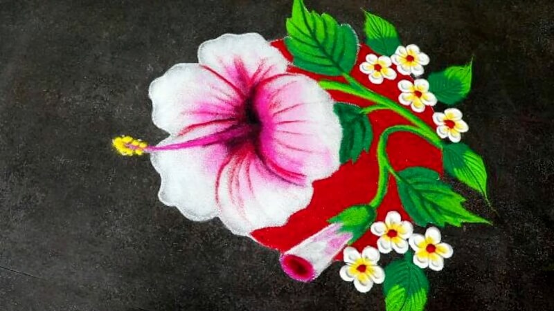 Creative Rangoli Designs For Diwali Flower